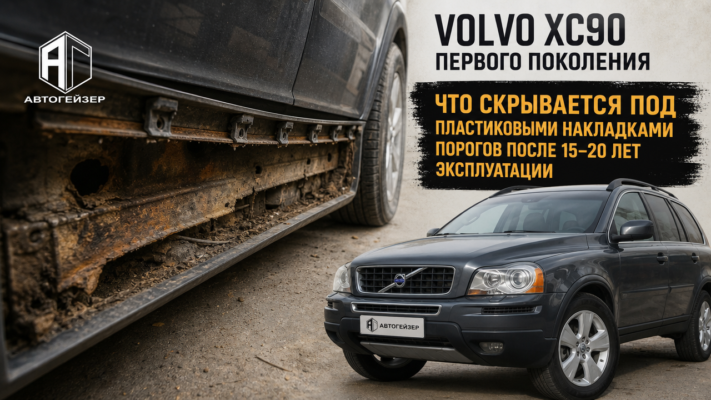 Volvo XC90 первого поколения: что скрывается под пластиковыми накладками порогов после 15–20 лет эксплуатации