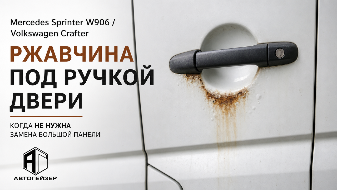 Mercedes Sprinter W906 / Volkswagen Crafter 1: ржавчина под ручкой двери — когда не нужна замена большой панели