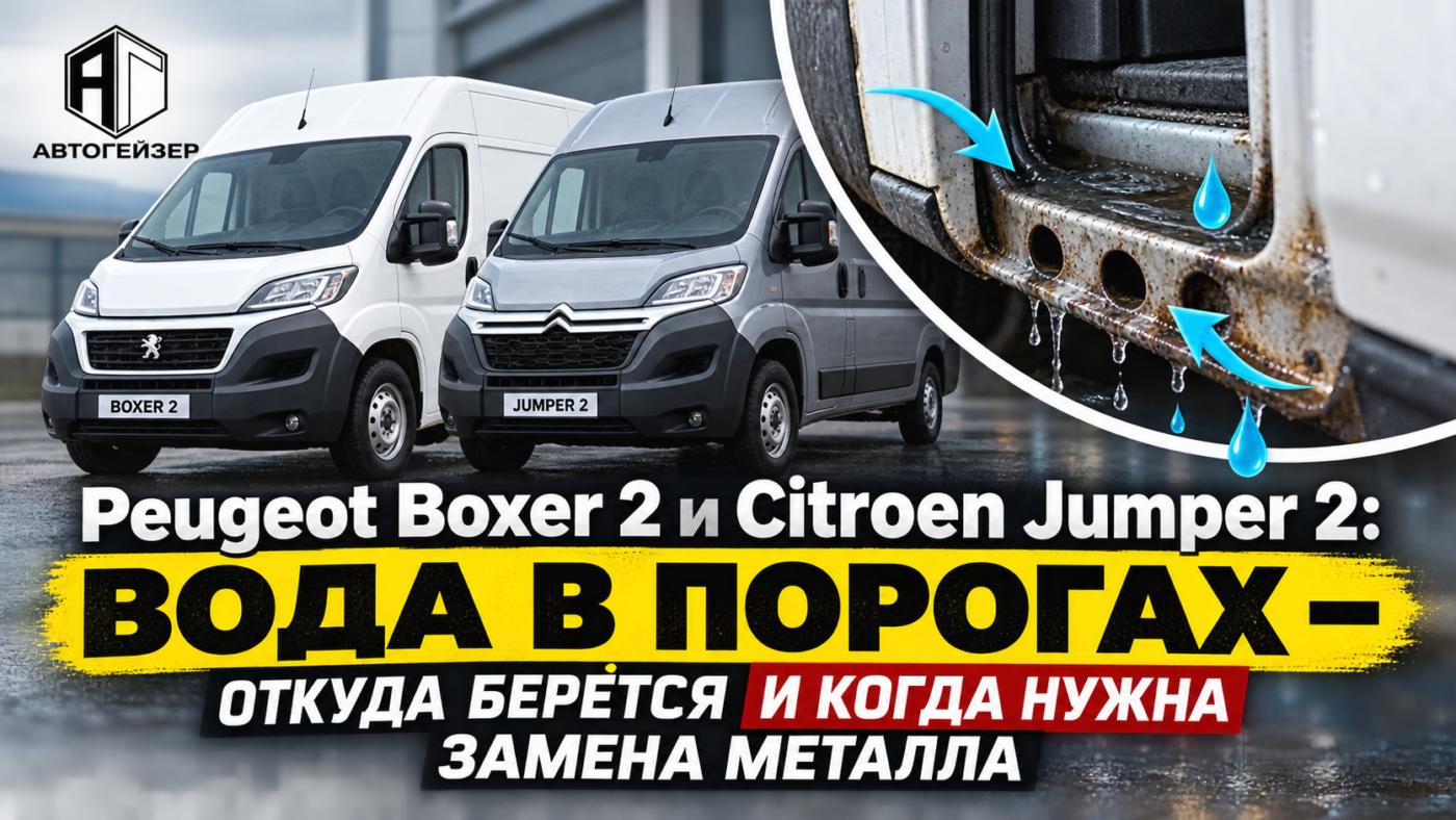 Peugeot Boxer 2 и Citroen Jumper 2: вода в порогах — откуда берётся и когда нужна замена металла